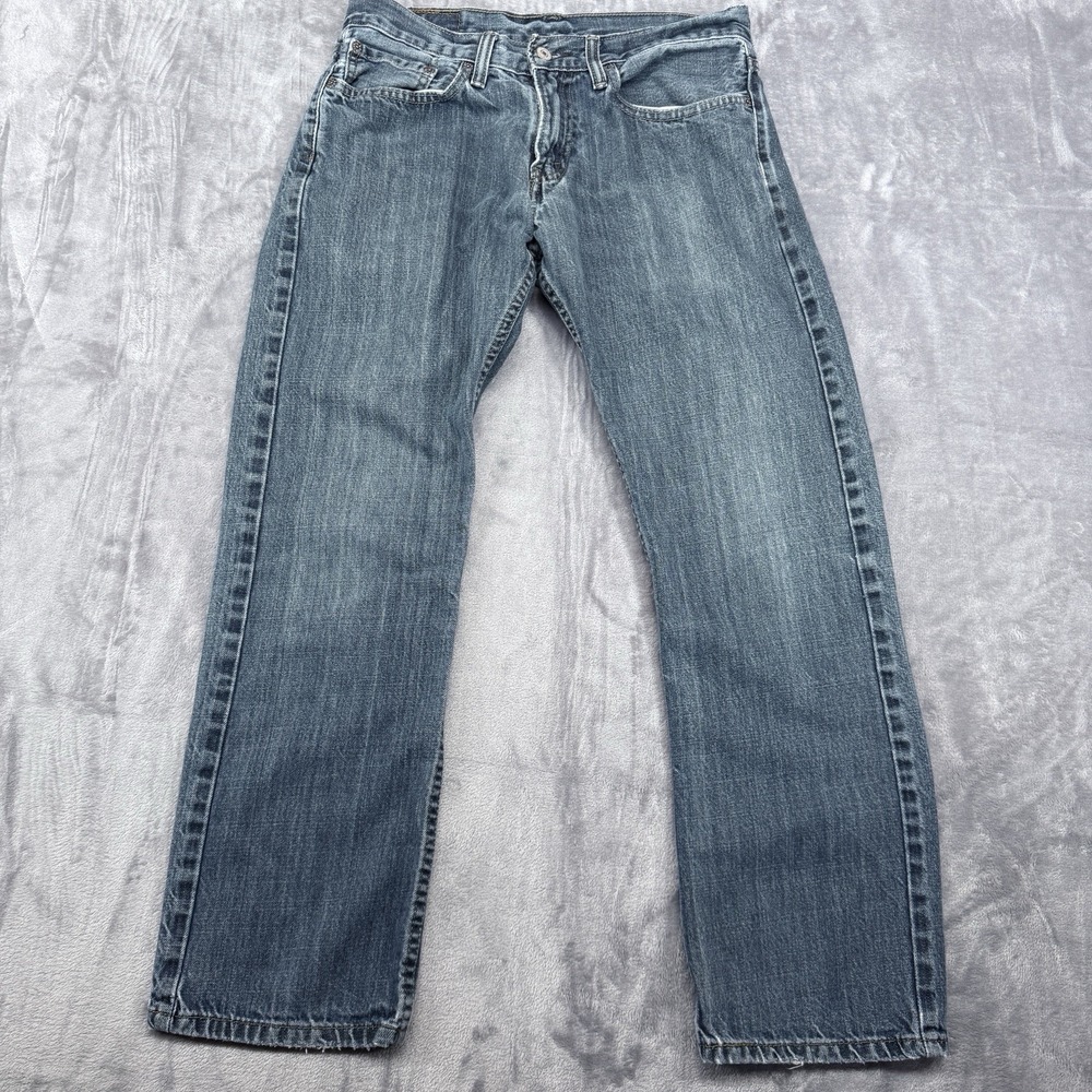 Levis 514 Jeans Men 31x30(27) Blue Medium Wash Denim Straight Leg Stretch Casual